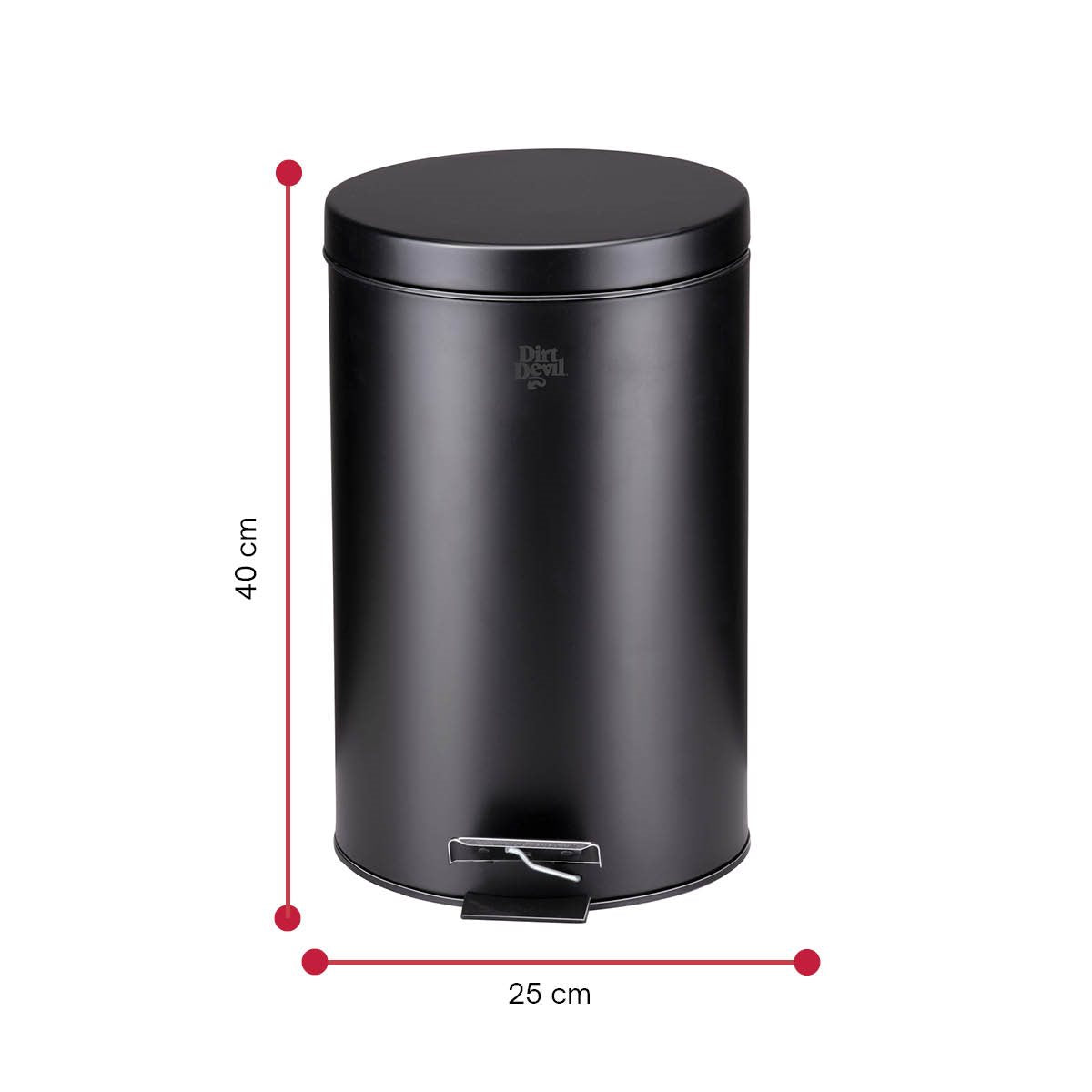 Pedal Bin 12L 2Pc Powder Coated