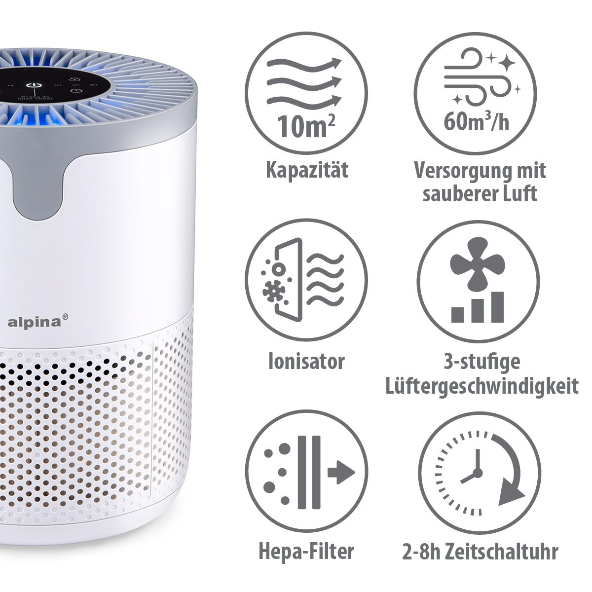 Air Purifier 230V 12W 60 M³/H