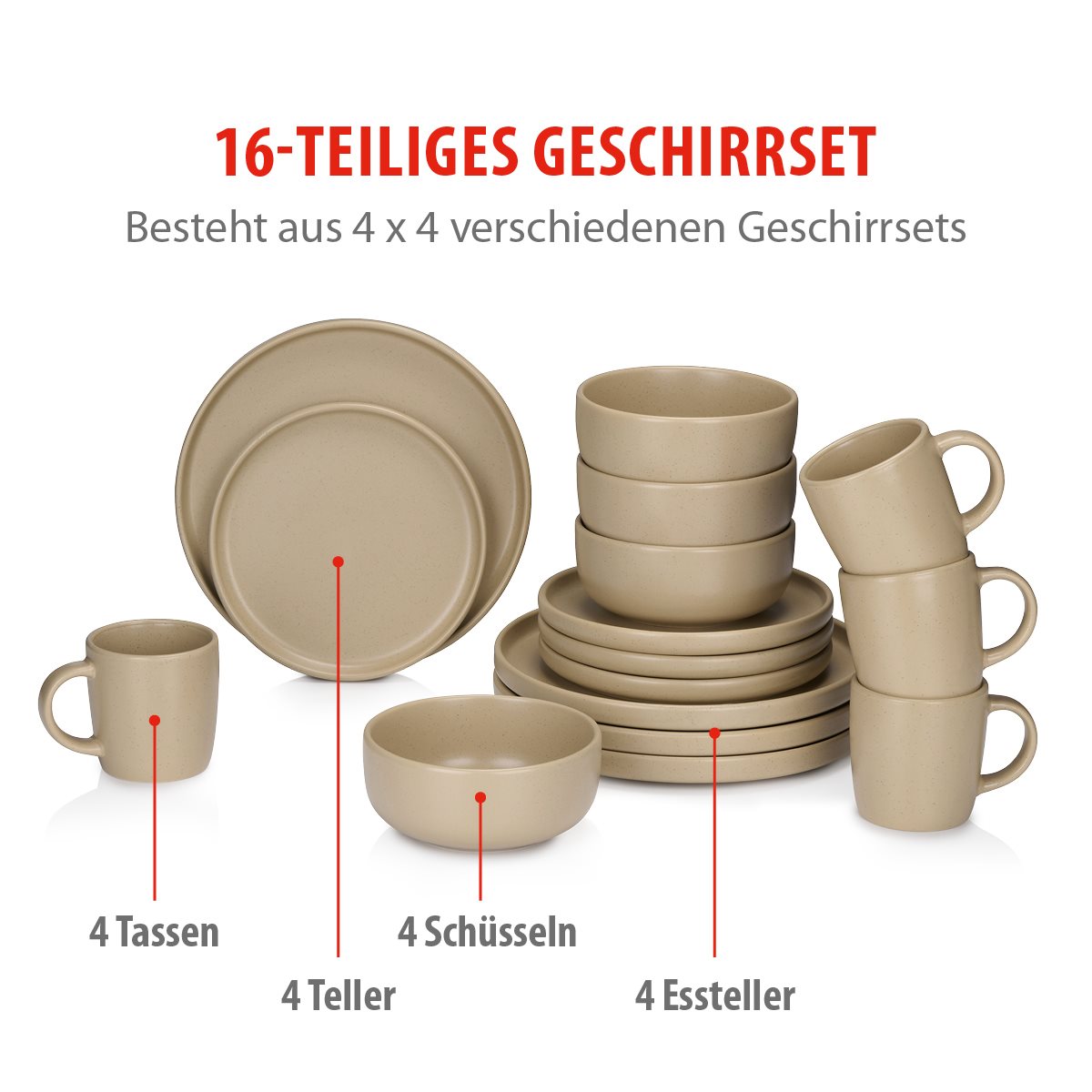 ALPINA SERVIESSET 16-DELIG ZAND - Tuincentrum Lopik