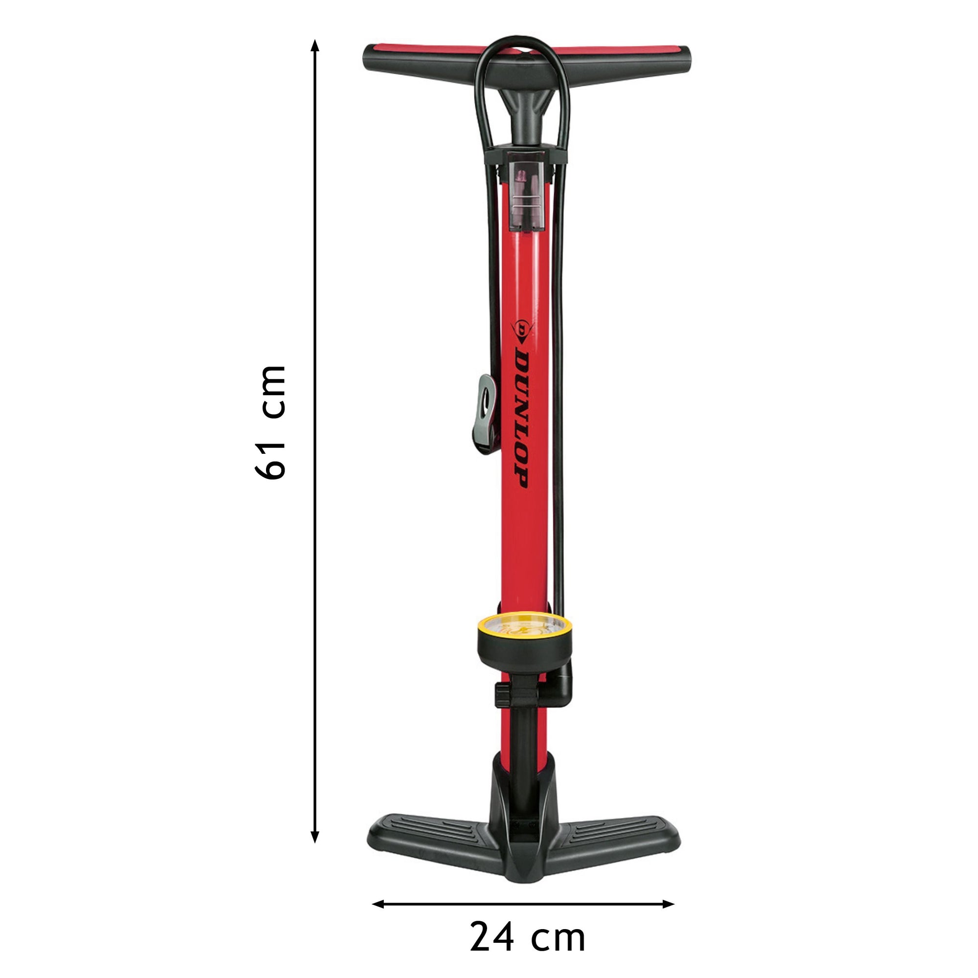 Bicycle Floor Pump Manometer Black/Red