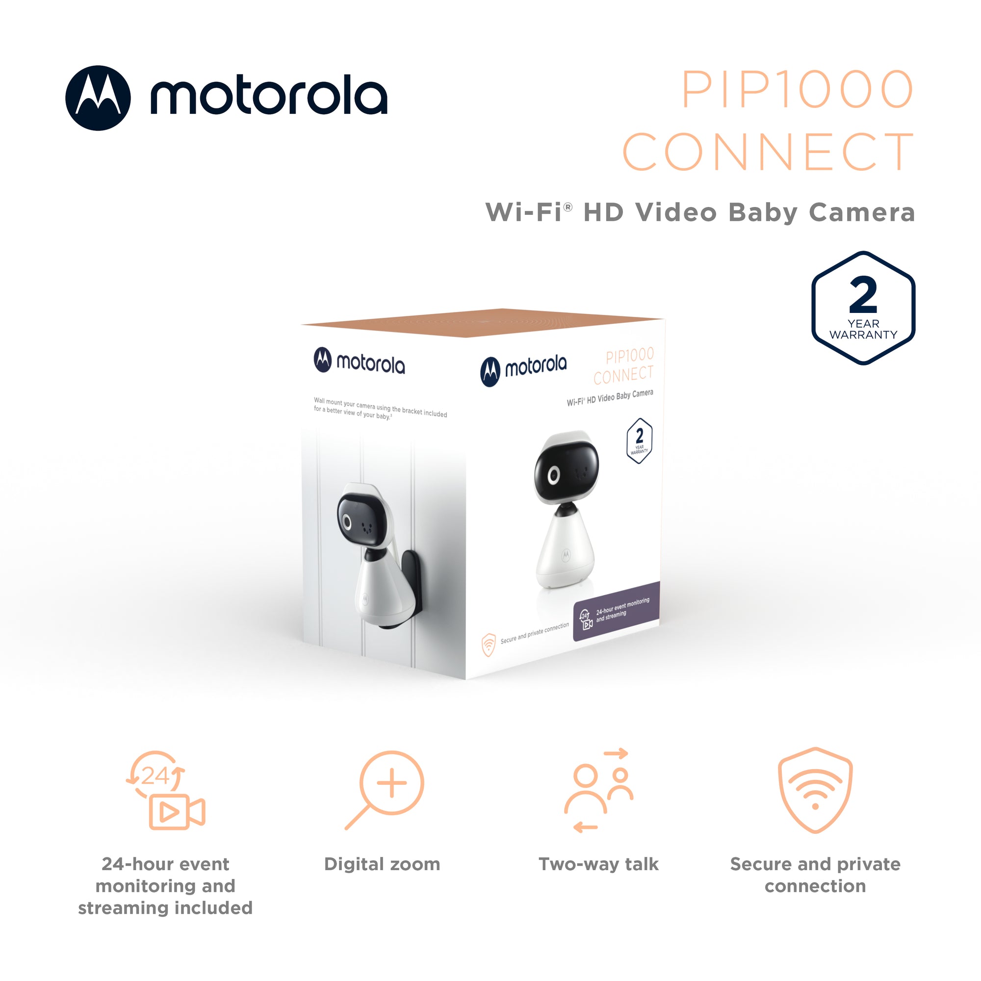 Baby Monitor Pip1000 Wht