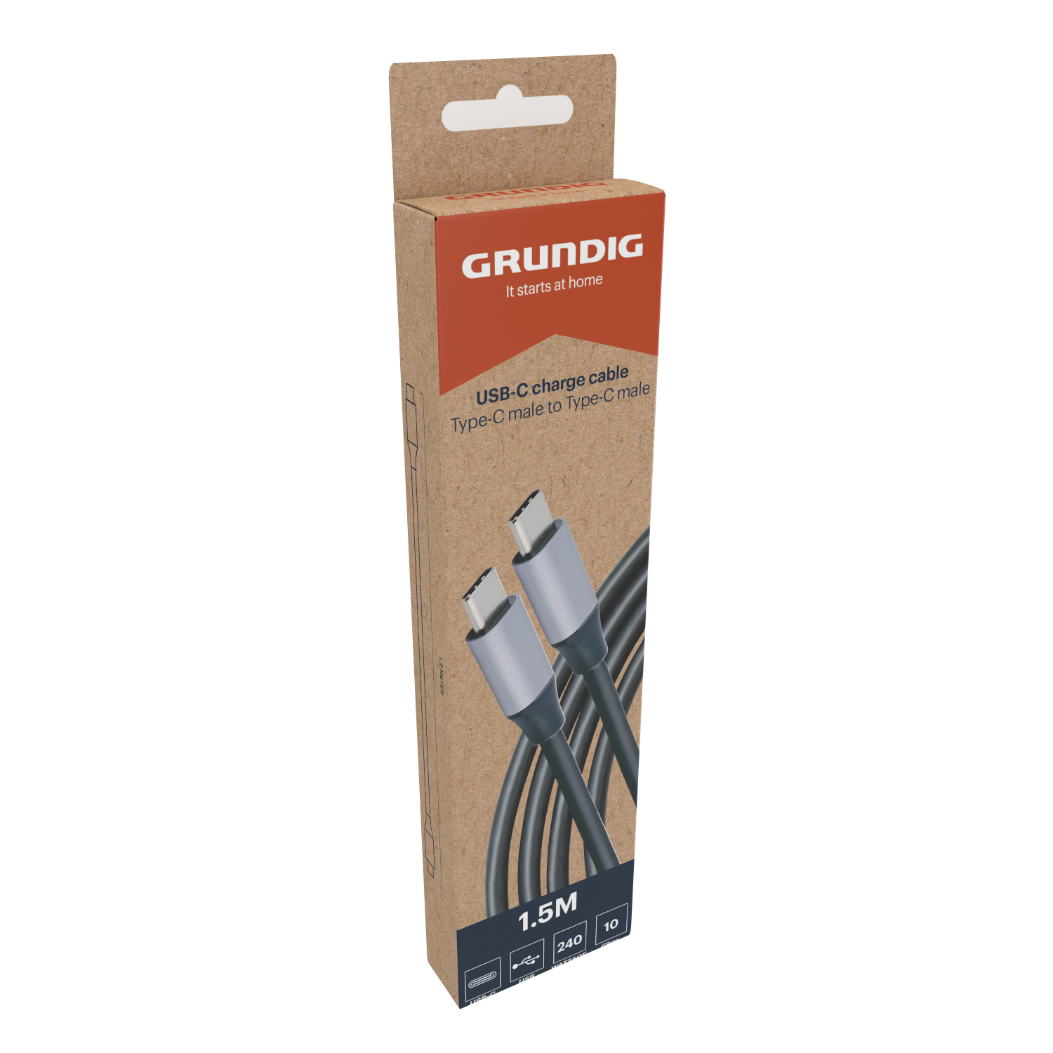 GRUNDIG USB-C NAAR USB-C KABEL 240W 1.5M - Tuincentrum Lopik