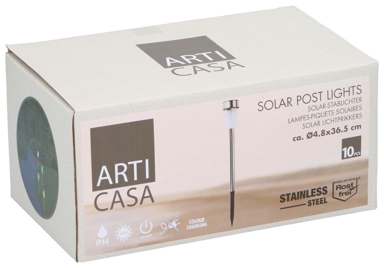ARTI CASA SOLAR TUINSPIES SET 10 STUKS Ø4.8X36.5CM - Tuincentrum Lopik