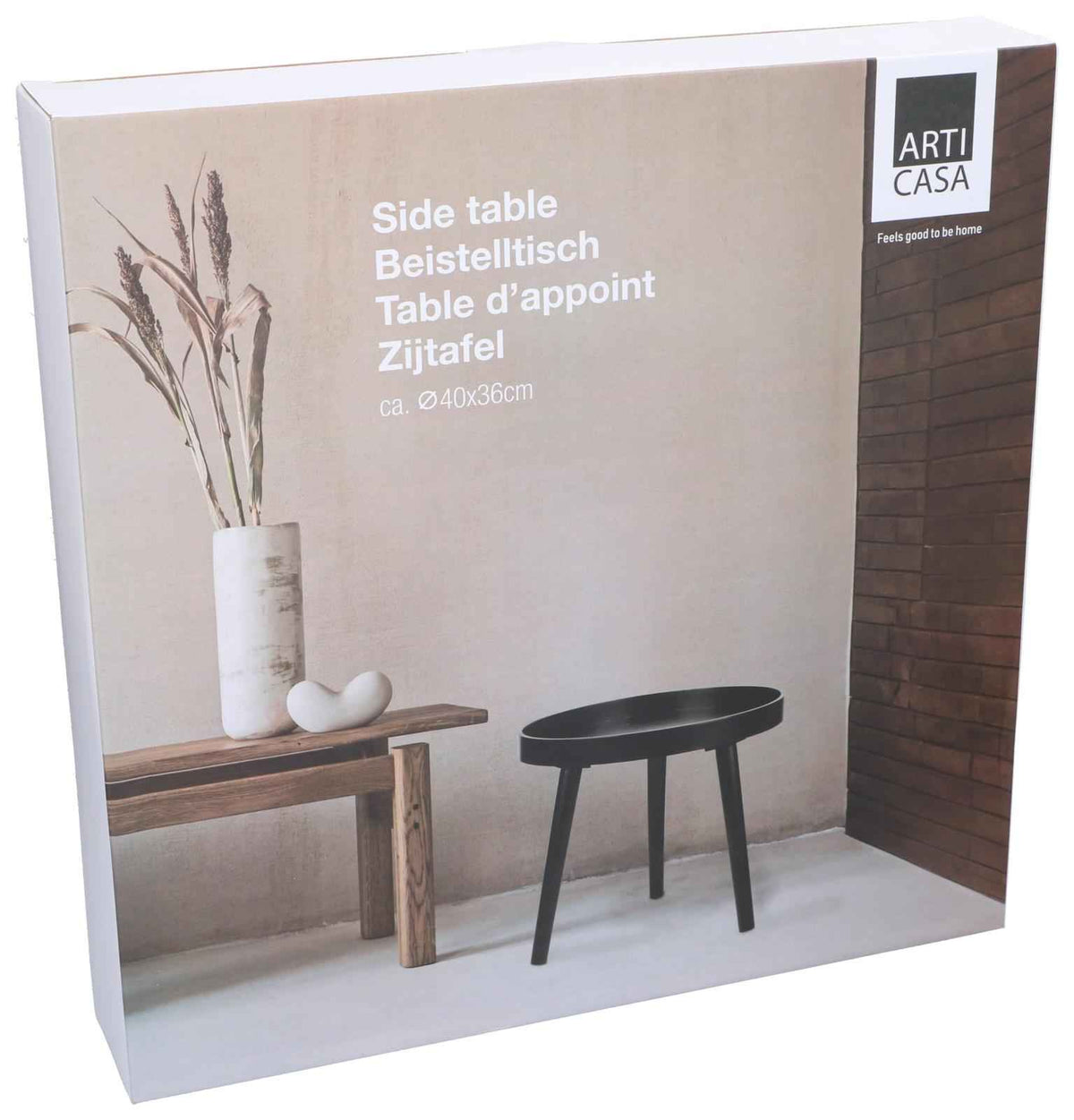 ARTI CASA BIJZETTAFEL ROND ZWART - Tuincentrum Lopik