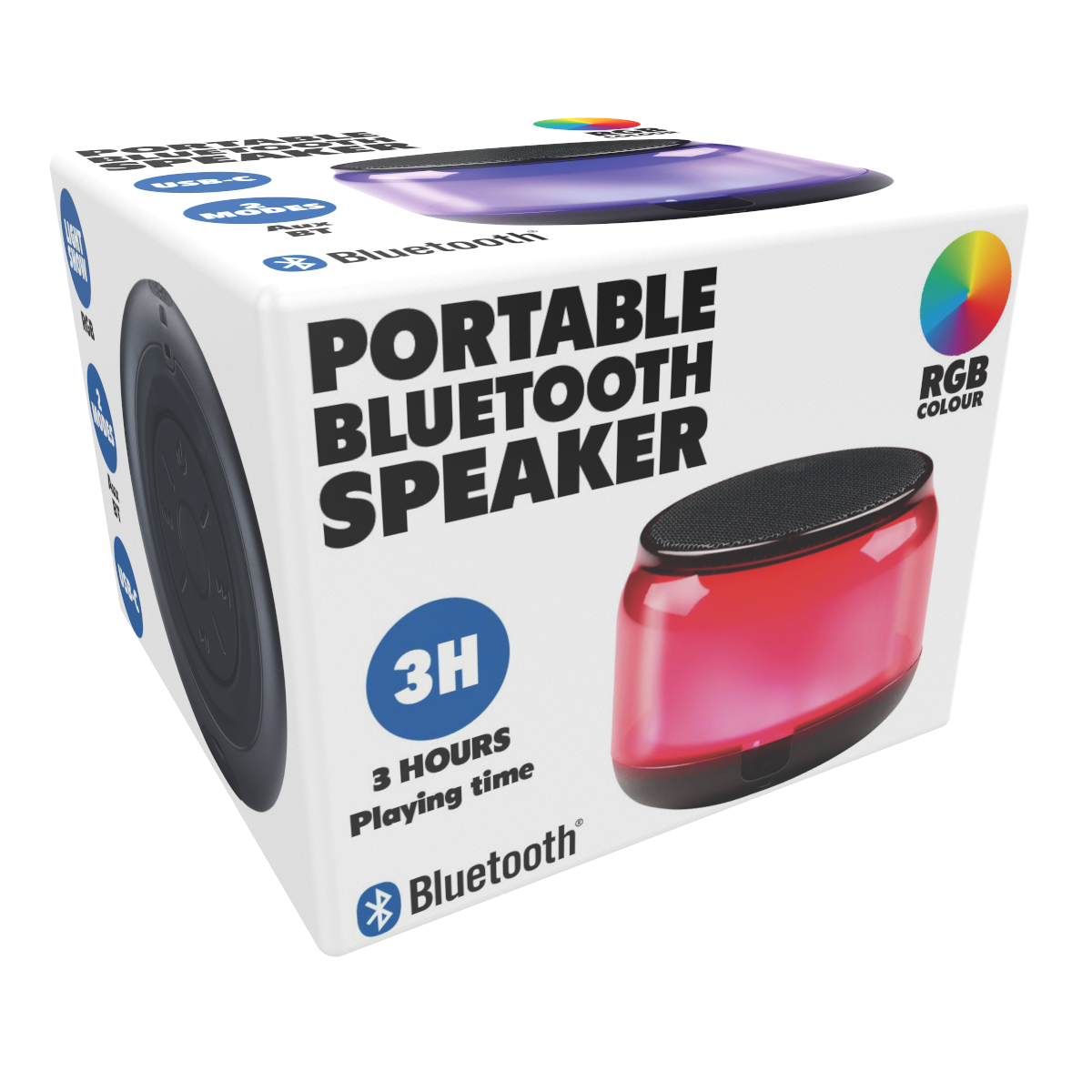 BLUETOOTH SPEAKER RGB PORTABLE 500MAH - Tuincentrum Lopik