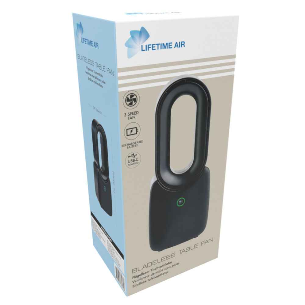 LIFETIME AIR FAN TABLE BLADELESS USB - Tuincentrum Lopik