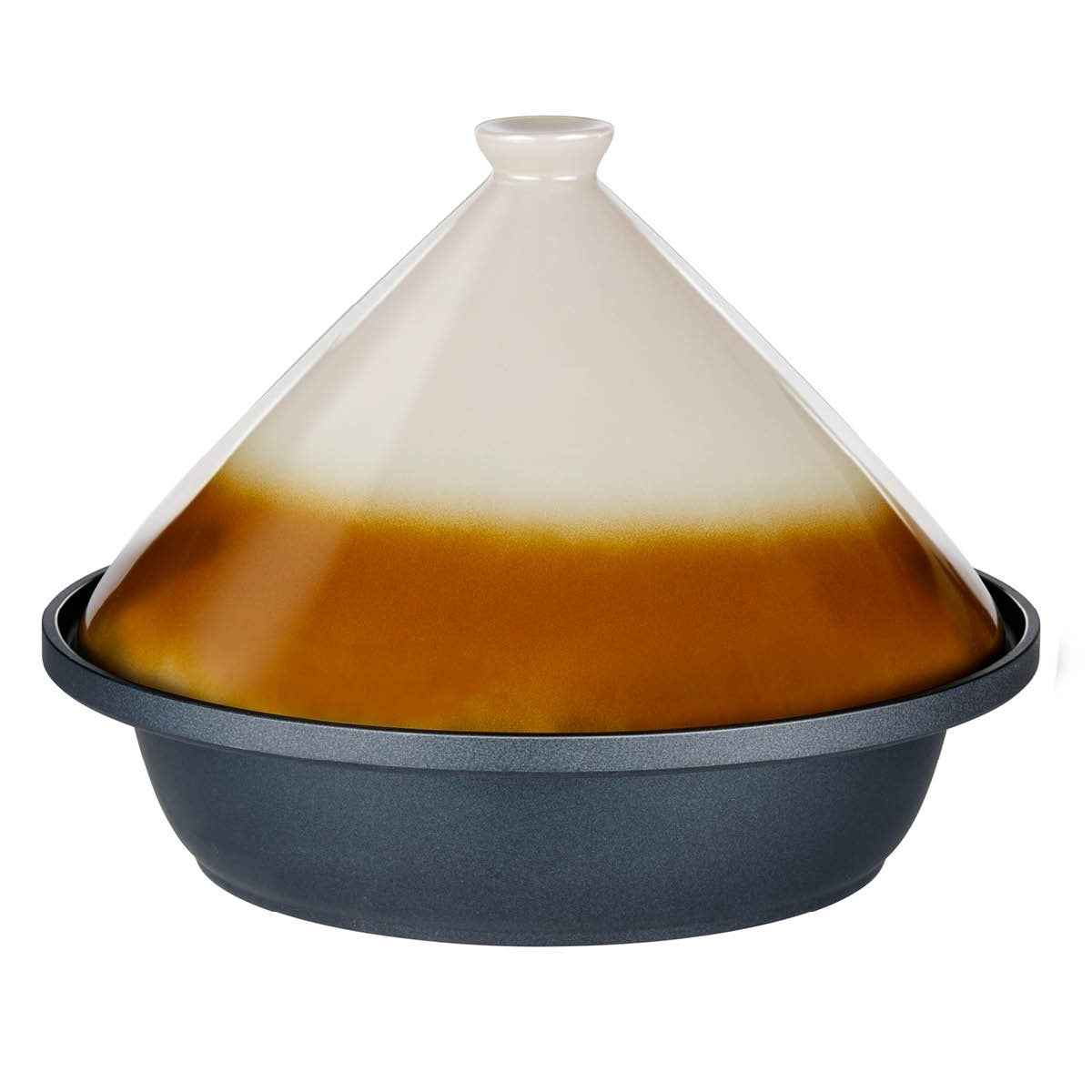 ALPINA TAJINE PAN KERAMISCHE DEKSEL 2,5 LITER ZWART/BEIGE - Tuincentrum Lopik
