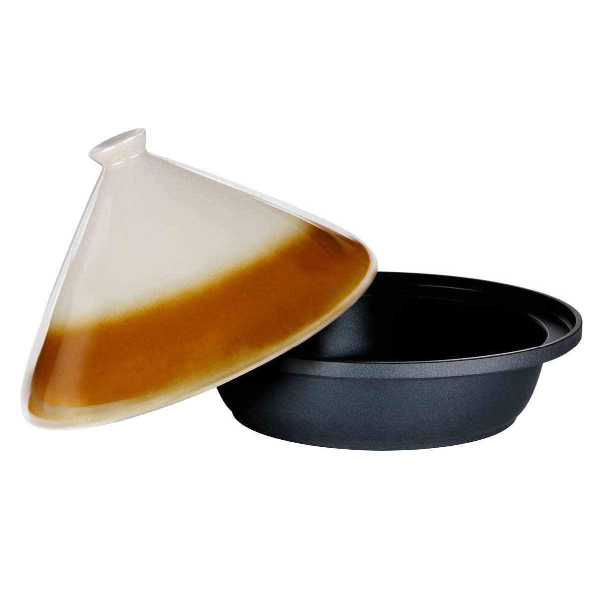 ALPINA TAJINE PAN KERAMISCHE DEKSEL 2,5 LITER ZWART/BEIGE - Tuincentrum Lopik