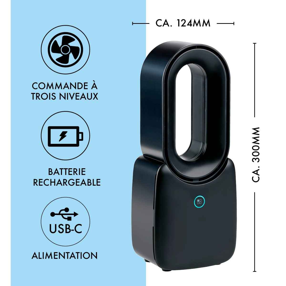 LIFETIME AIR FAN TABLE BLADELESS USB - Tuincentrum Lopik