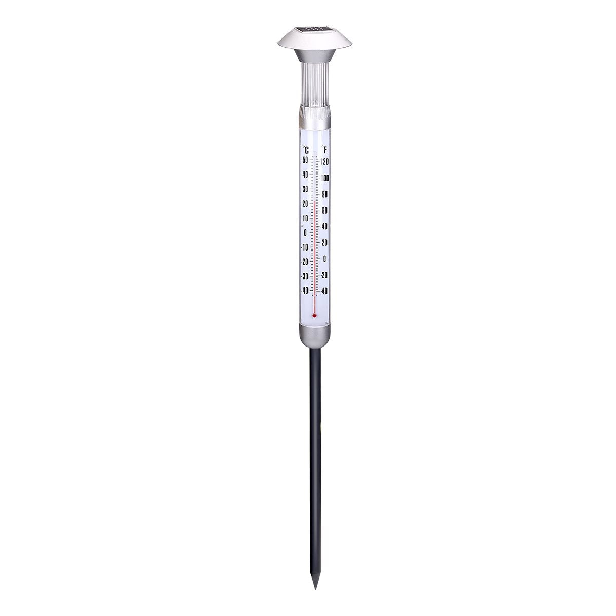 Solar Thermometer Led 2In1