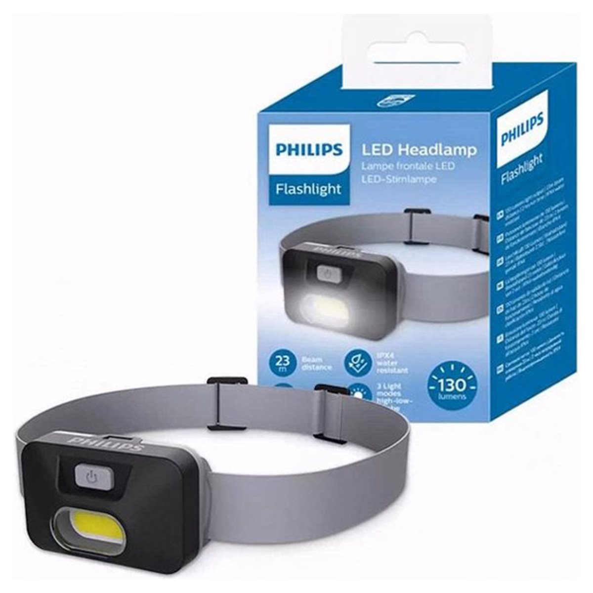 PHILIPS LED HOOFDLAMP 130 LUMEN IPX4 SPATWATERBESTENDIG SFL1000H - Tuincentrum Lopik