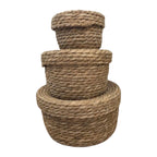 Basket With Lid 3Pc