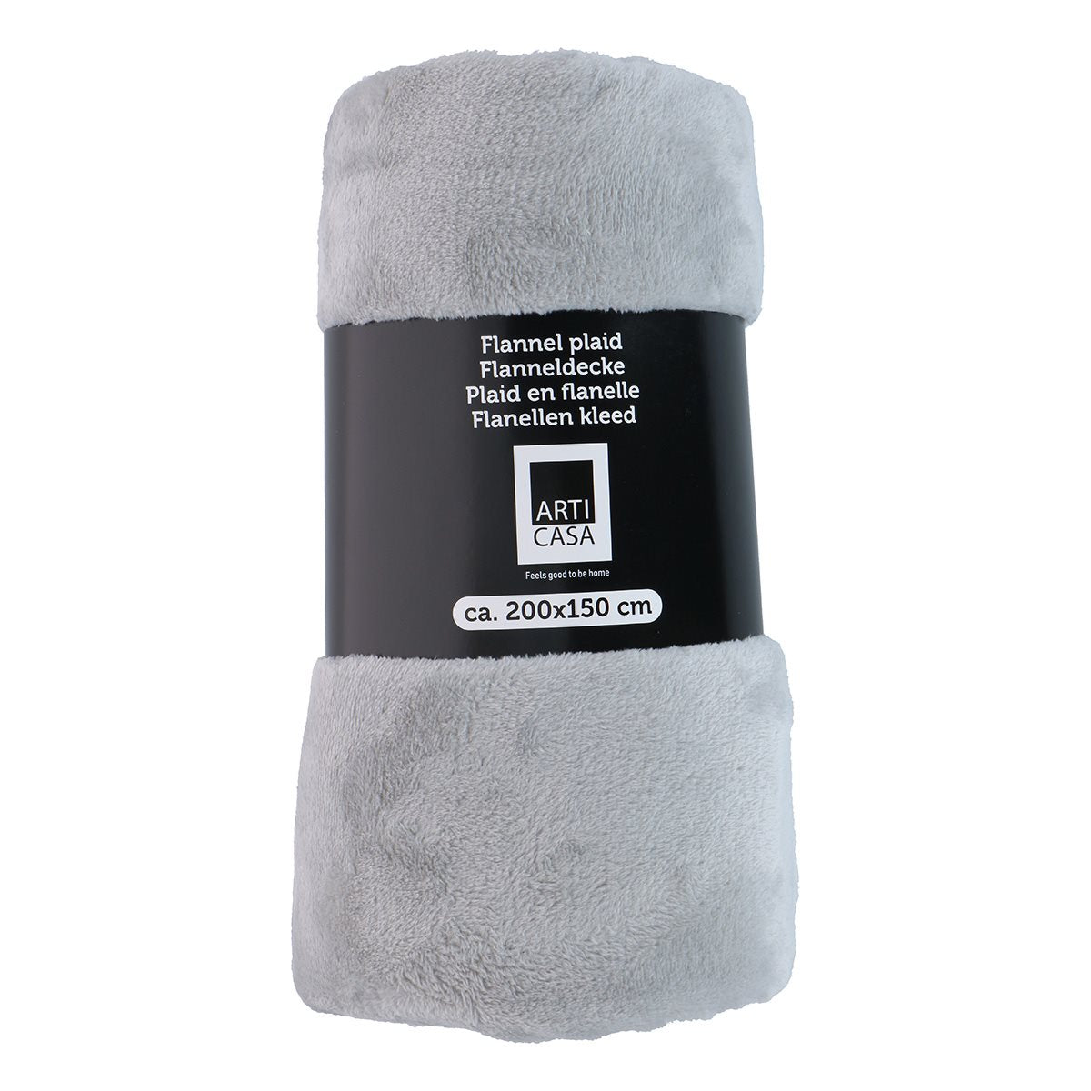 ARTI CASA PLAID FLANNEL LICHTGRIJS - Tuincentrum Lopik
