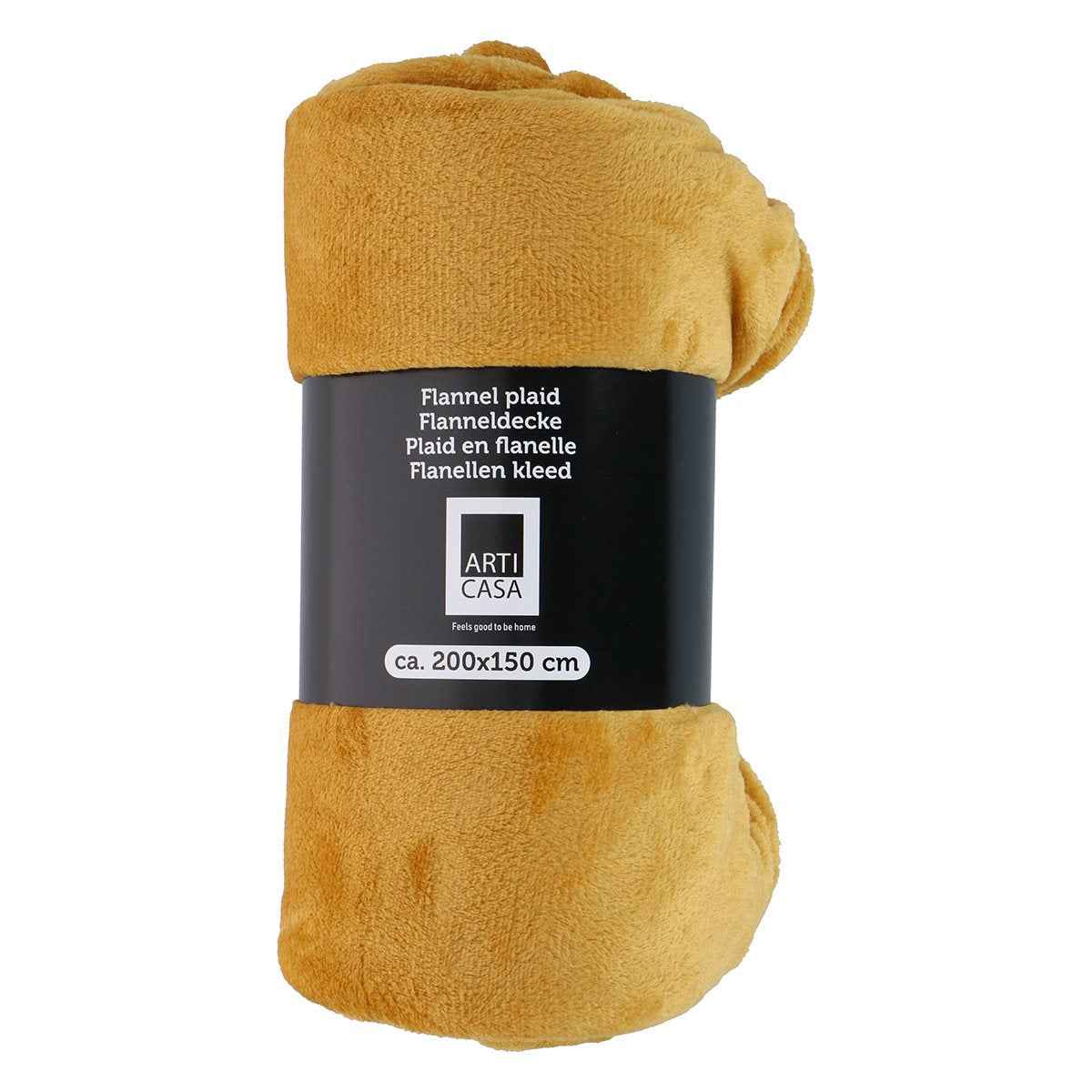 ARTI CASA PLAID FLANNEL MUSTARD - Tuincentrum Lopik