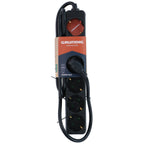 Socket 6Way 3X1.5Mm 1.5M Blk