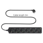 Socket 6Way 3X1.5Mm 1.5M Blk