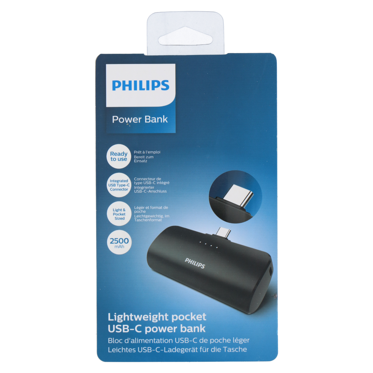 PHILIPS DLP2510C/03 POWERBANK 2500MAH USB-C DRAADLOOS COMPACT - Tuincentrum Lopik