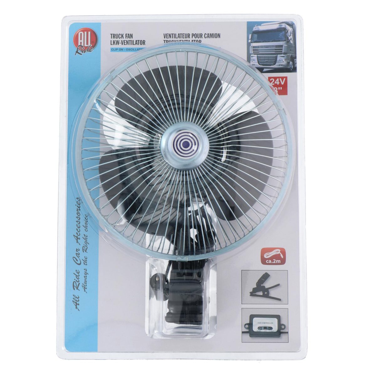 Fan 24V & Clip 8Inch Oscillati