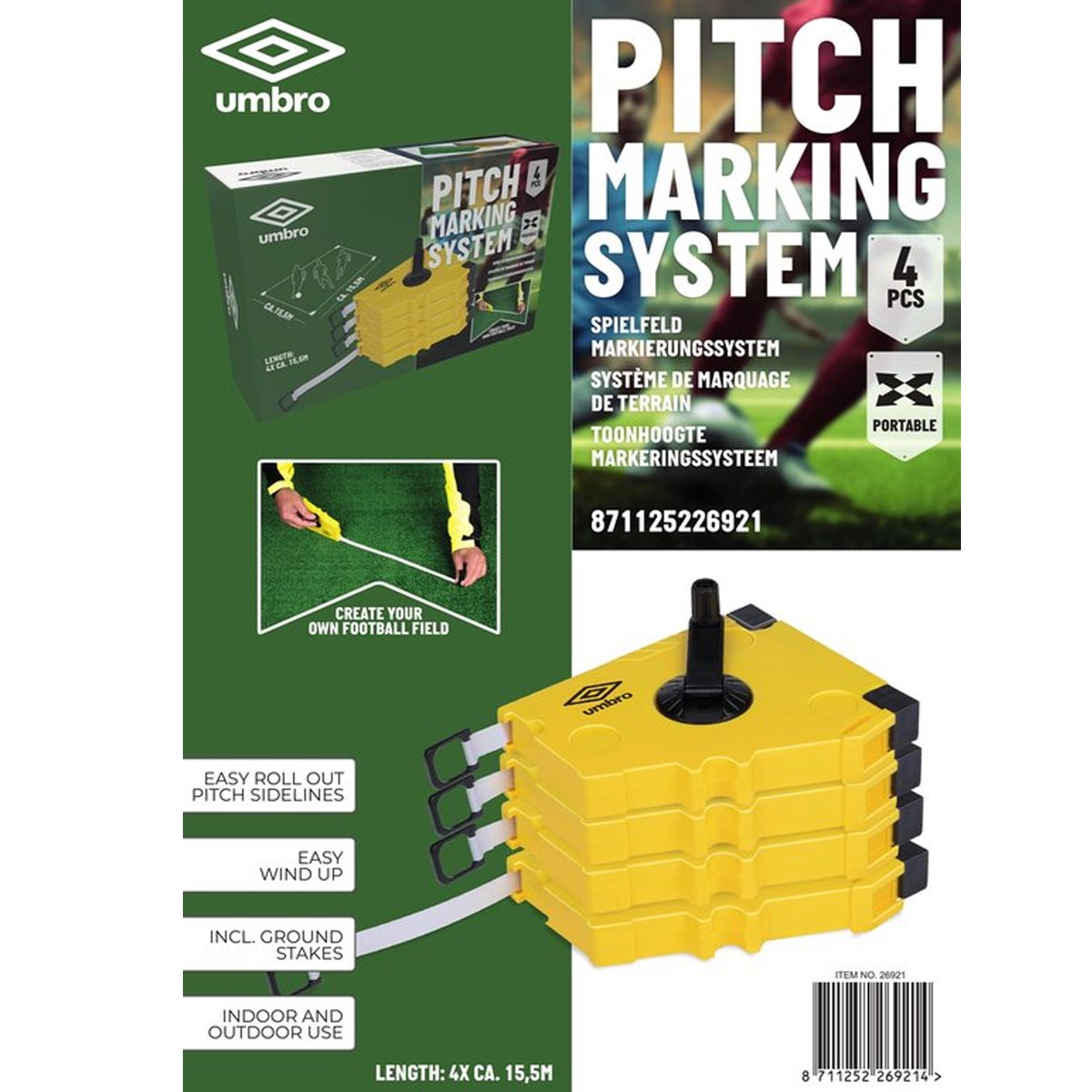 UMBRO SPEELVELD MARKERINGSSYSTEEM 4-DELIG - Tuincentrum Lopik