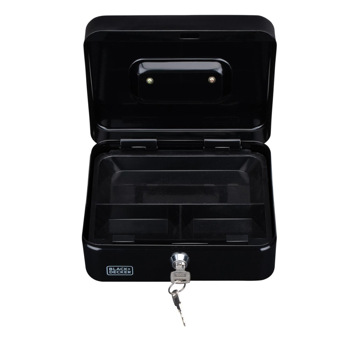 BLACK+DECKER GELDKISTJE MET SLEUTEL 20X16X8,5CM METAAL ZWART - Tuincentrum Lopik
