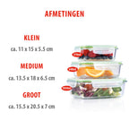 ALPINA GLAZEN VERSHOUDBAKJES SET 6-DELIG - Tuincentrum Lopik