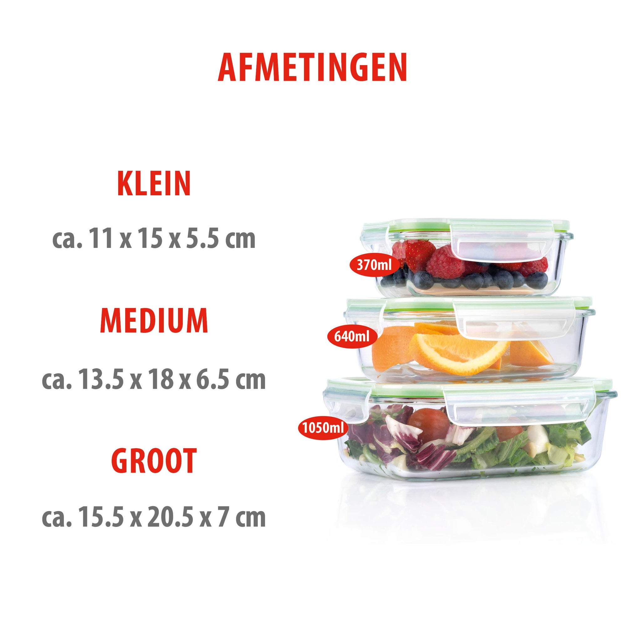 ALPINA GLAZEN VERSHOUDBAKJES SET 6-DELIG - Tuincentrum Lopik