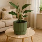 BLOEMPOT KUNSTSTOF GROEN 30 X 29 CM - Tuincentrum Lopik