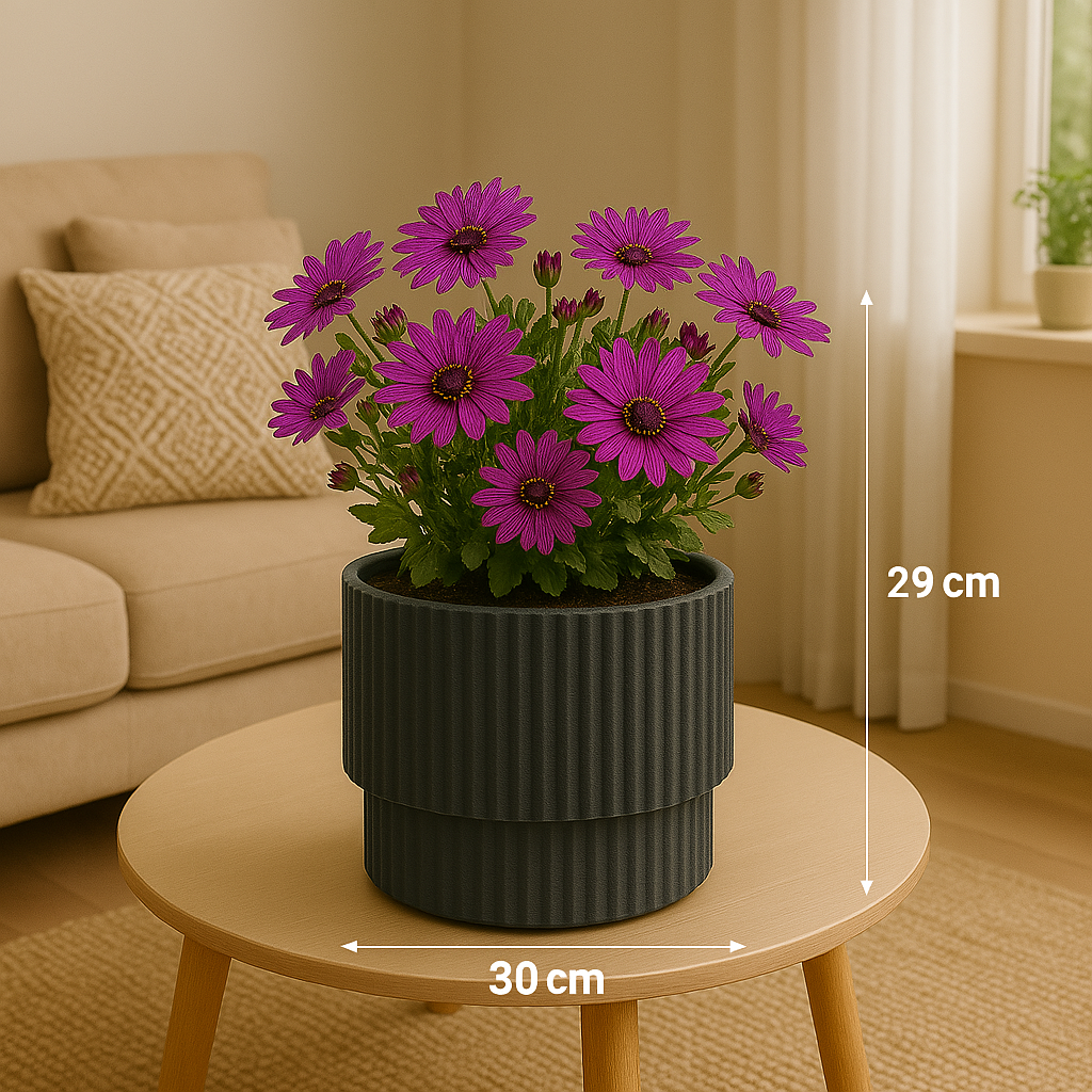 Bloempot 30 X 29 Cm Grijs