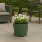 BLOEMPOT KUNSTSTOF GROEN 34 X 30 CM - Tuincentrum Lopik