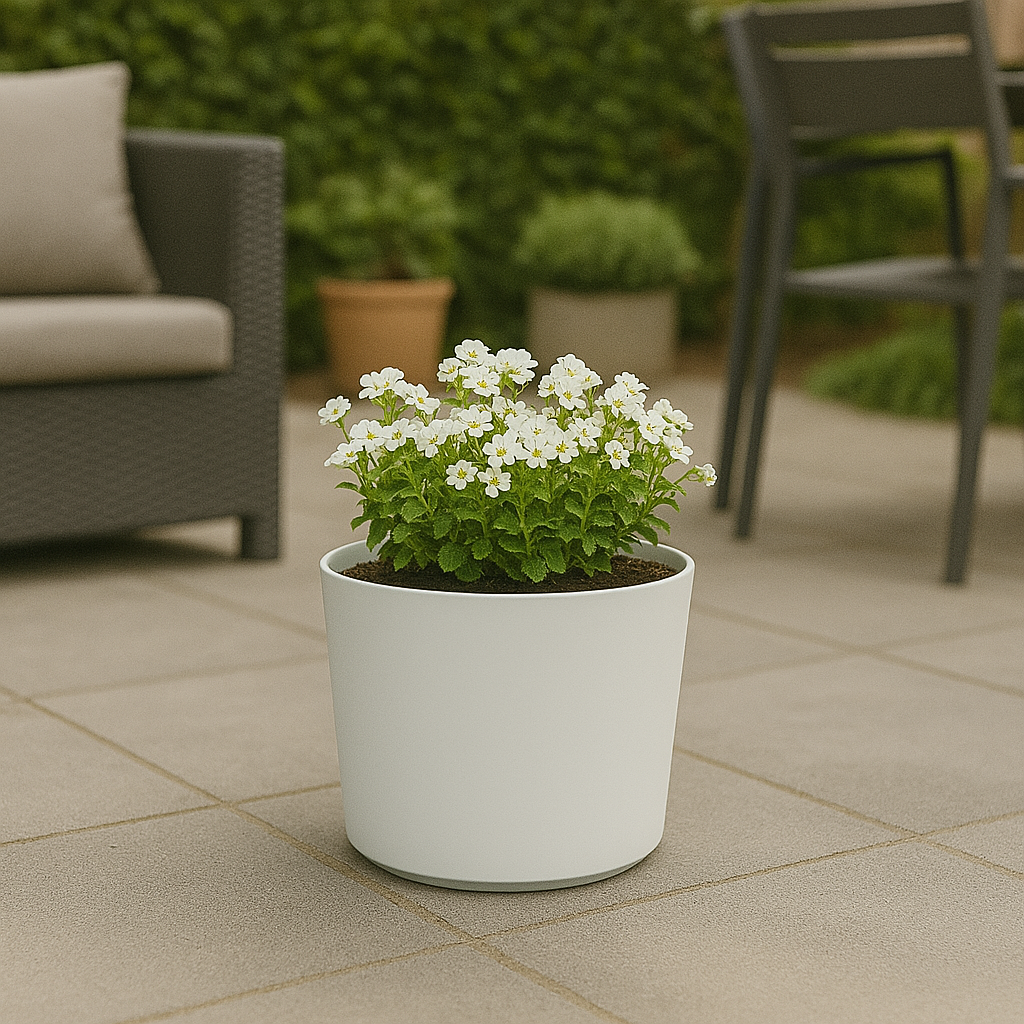 Bloempot 20 X 18 Cm Wit