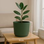 BLOEMPOT KUNSTSTOF GROEN 34 X 30 CM - Tuincentrum Lopik