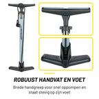 Fietspomp Met 2 Ventieladaptoren Zwart/Grijs