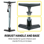 Fietspomp Met 2 Ventieladaptoren Zwart/Grijs