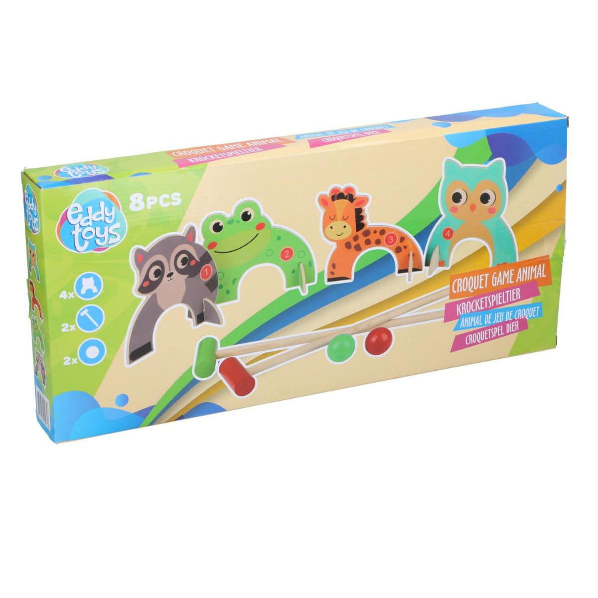 Croquetspel Dier  8Pcs