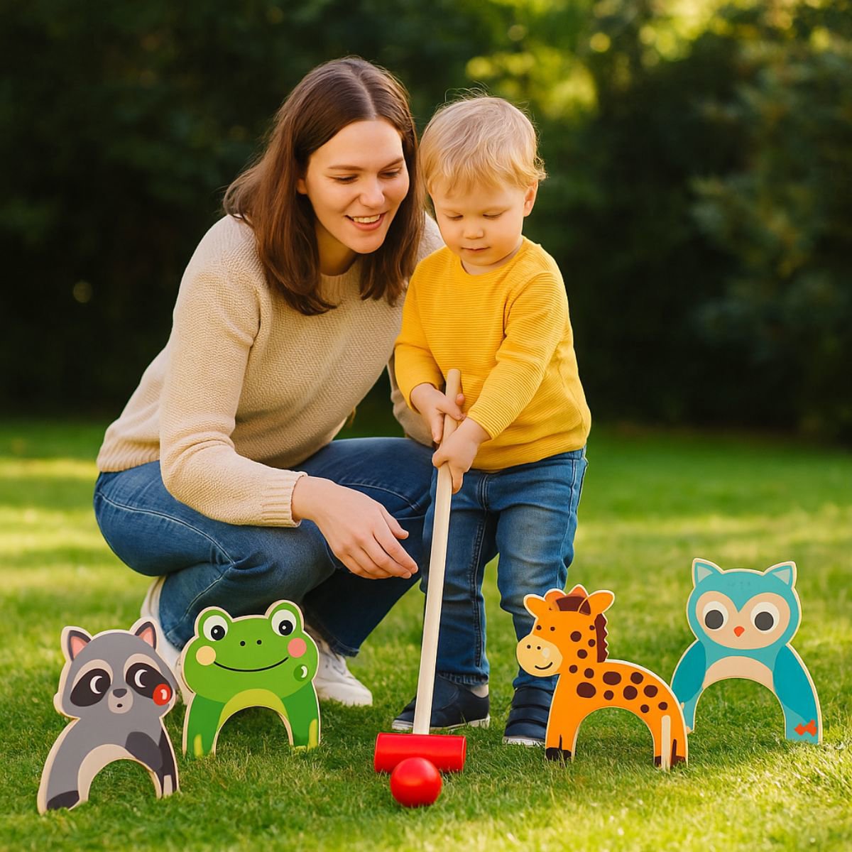 Croquetspel Dier  8Pcs