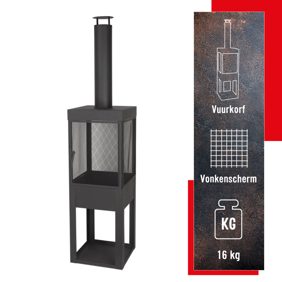 Fire Basket 48,4X44,4X192,8 Cm