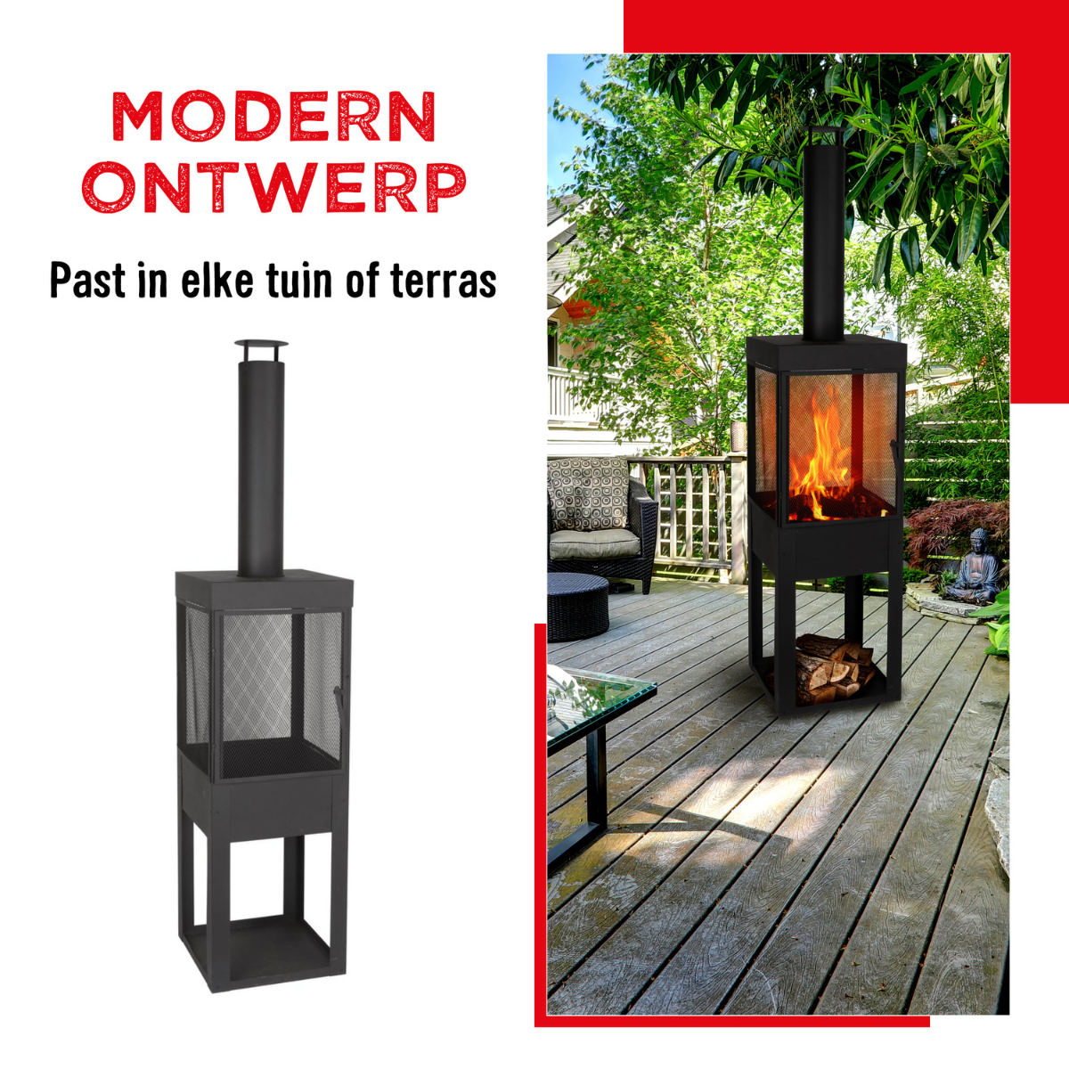 Fire Basket 48,4X44,4X192,8 Cm