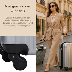 Trolley Set 2Pcs Silver