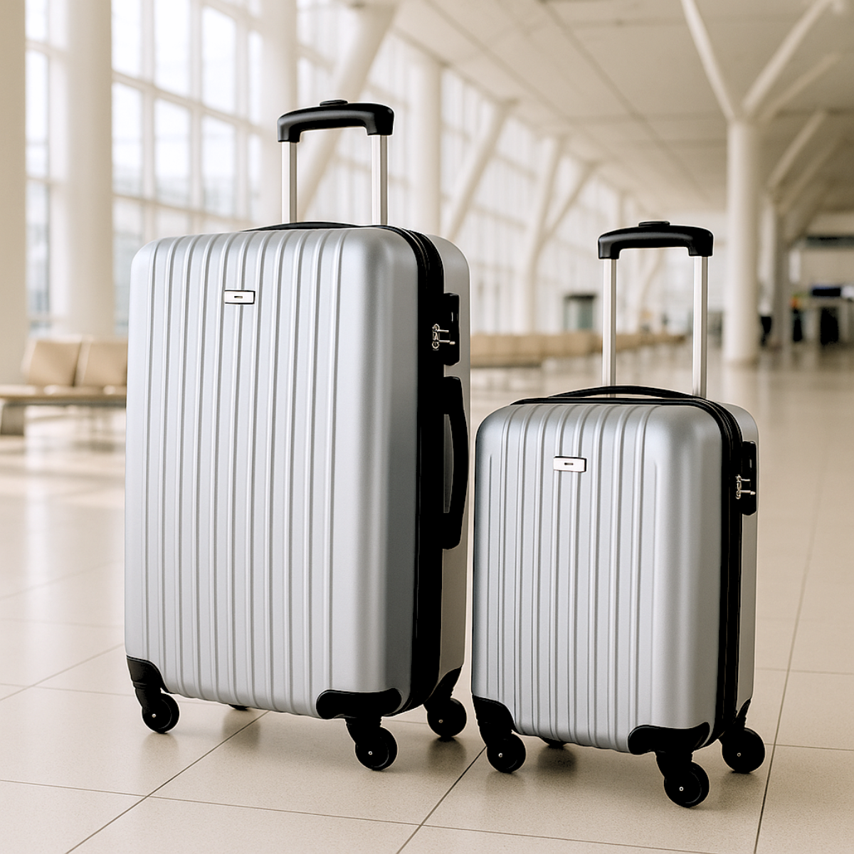 Trolley Set 2Pcs Silver