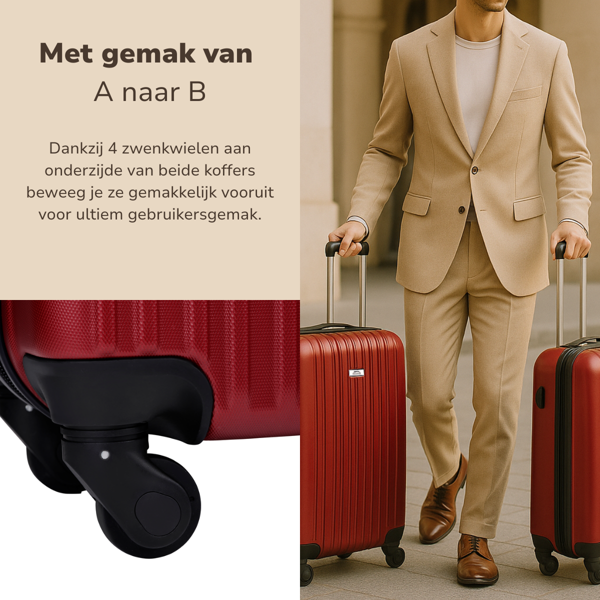 SLAZENGER KOFFERSET 2-DELIG ROOD - Tuincentrum Lopik