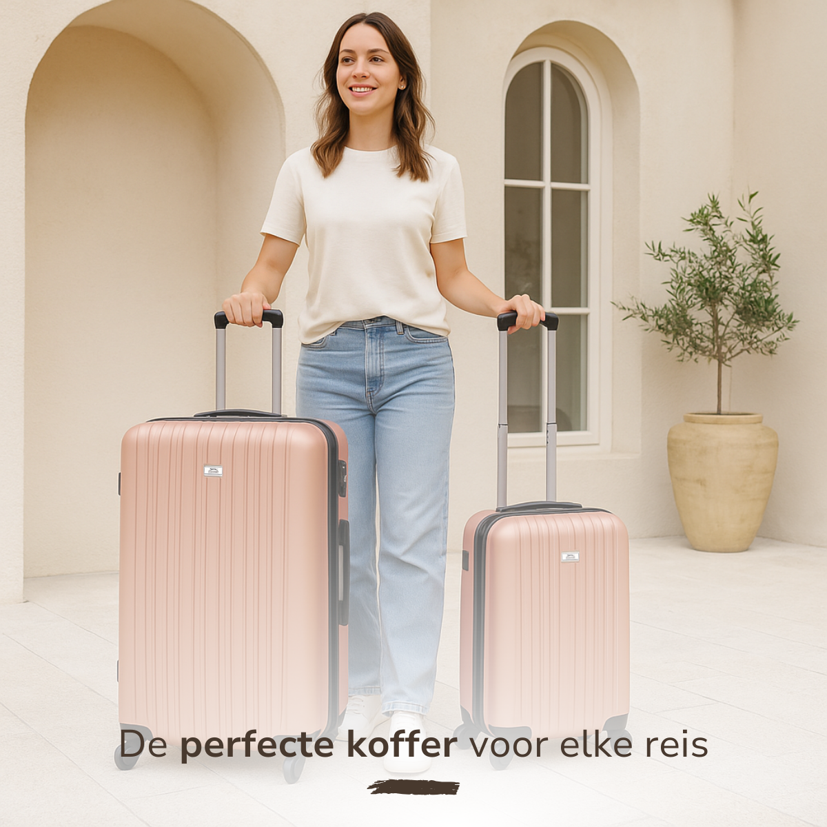 Trolley Set 2Pc Rose Gold