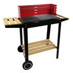 BBQ COLLECTION BARBECUE HOUTSKOOL OP WIELEN 83X28X83CM - Tuincentrum Lopik