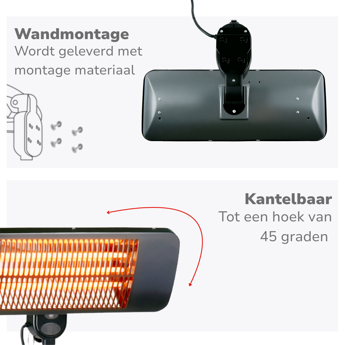 Patio Heater Wall  650-2000W