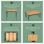 CAMP ACTIVE OPVOUWBARE CAMPINGTAFEL BAMBOE 75X55CM - Tuincentrum Lopik