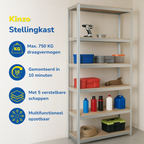 KINZO SHELF RACK 5 LAYERS  OPBERGREK 5 LAGEN - Tuincentrum Lopik