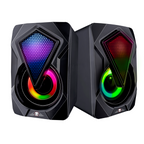 NO FEAR USB SPEAKERSET 2 STUKS 18W BLUETOOTH AUX RGB ZWART - Tuincentrum Lopik