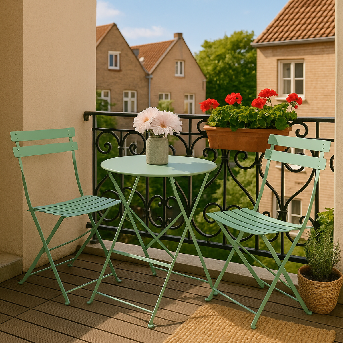 Bistro Set 3-Delig Groen
