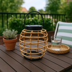 ARTI CASA SOLAR LANTAARN ROTAN-LOOK Ø14X22CM - Tuincentrum Lopik