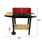 BBQ COLLECTION BARBECUE HOUTSKOOL OP WIELEN 83X28X83CM - Tuincentrum Lopik