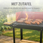 BBQ COLLECTION BARBECUE HOUTSKOOL OP WIELEN 83X28X83CM - Tuincentrum Lopik